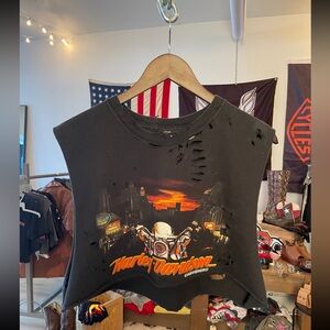 Vintage Harley Davidson Crop